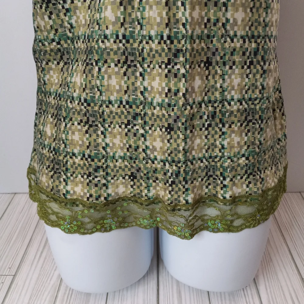 Y2K Karen Kane Lace & Sequins 100% Silk Fairy Grunge Camisole - Picture 3 of 8